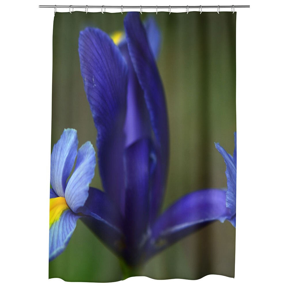 Perdea Dus, Cada, pentru Baie, Heartwork, Iris albastru, Model Multicolor, Decoratiuni Baie, 150 x 200 cm