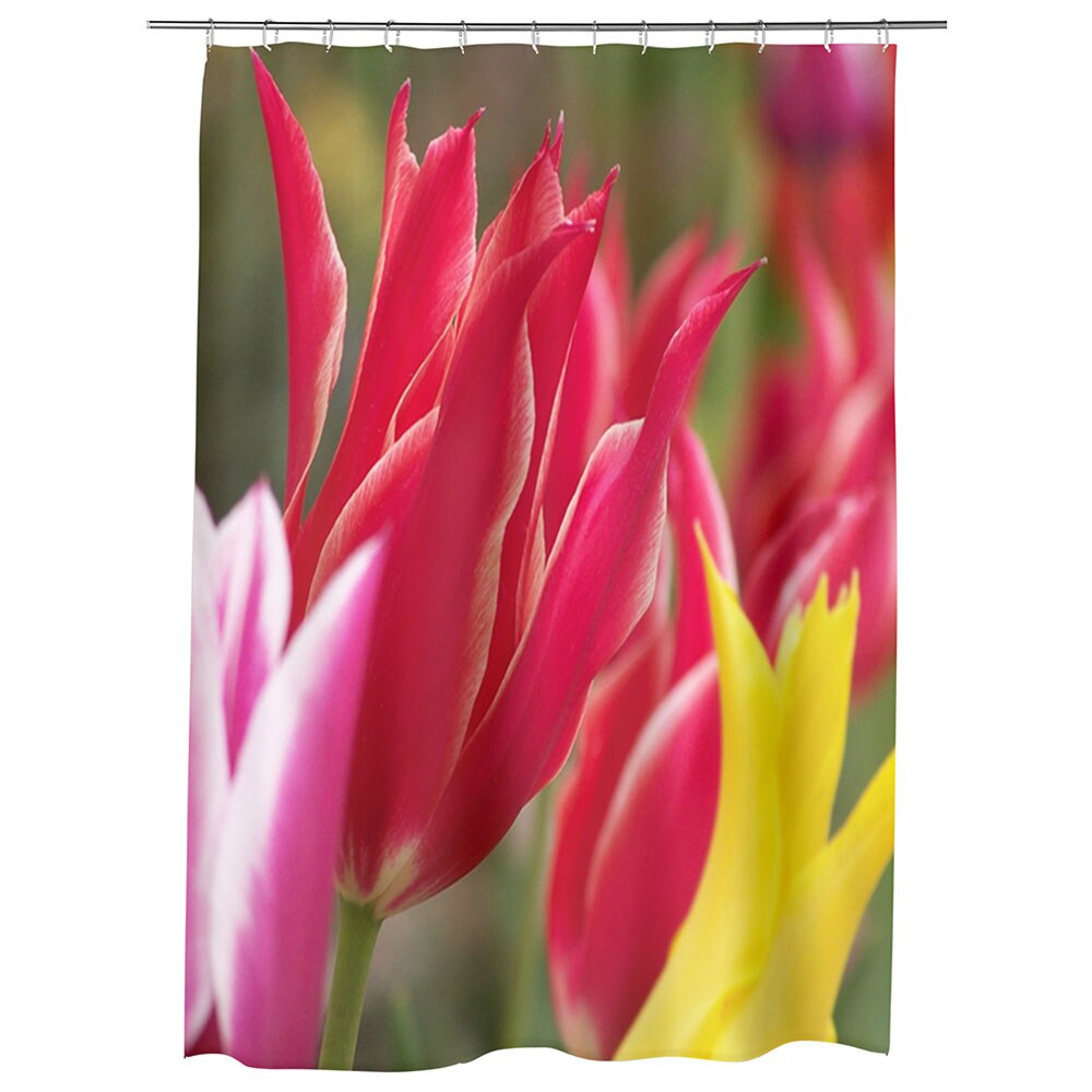 Perdea Dus, Cada, pentru Baie, Heartwork, Flori colorate, Model Multicolor, Decoratiuni Baie, 150 x 200 cm