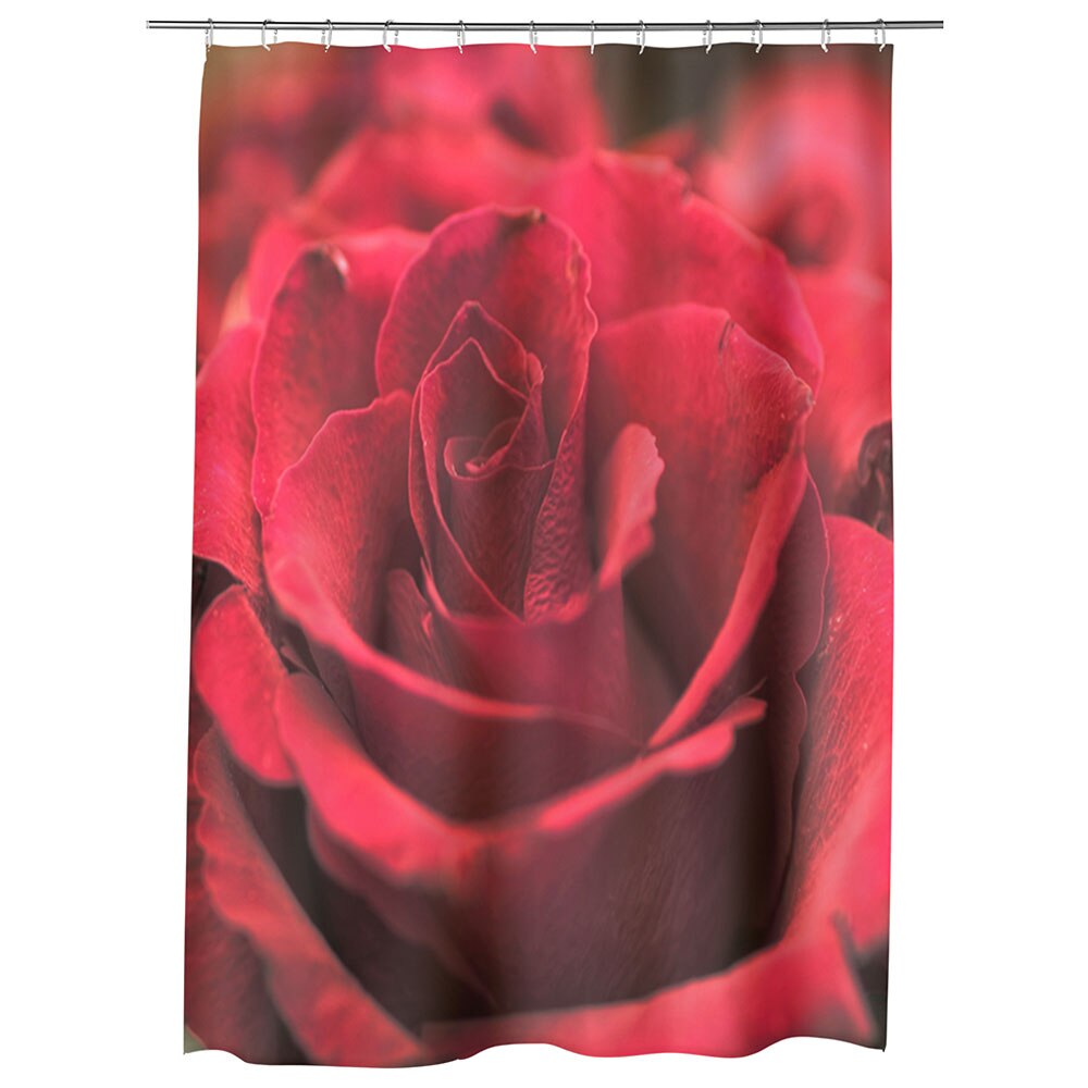Perdea Dus, Cada, pentru Baie, Heartwork, Obsesie rosie, Model Multicolor, Decoratiuni Baie, 150 x 200 cm