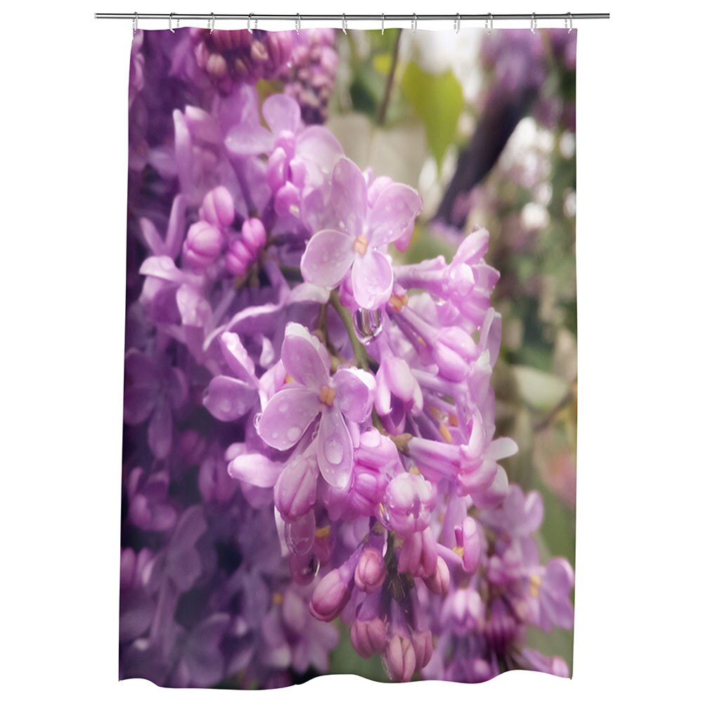 Perdea Dus, Cada, pentru Baie, Heartwork, Liliac, Model Multicolor, Decoratiuni Baie, 150 x 200 cm