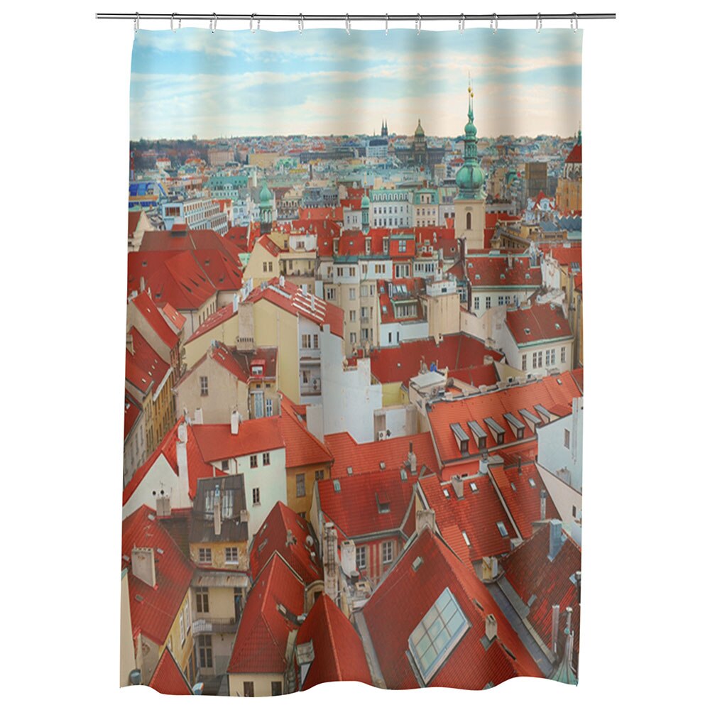 Perdea Dus, Cada, pentru Baie, Heartwork, Praga, Model Multicolor, Decoratiuni Baie, 150 x 200 cm