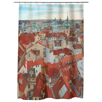 Perdea Dus, Cada, pentru Baie, Heartwork, Praga, Model Multicolor, Decoratiuni Baie, 150 x 200 cm