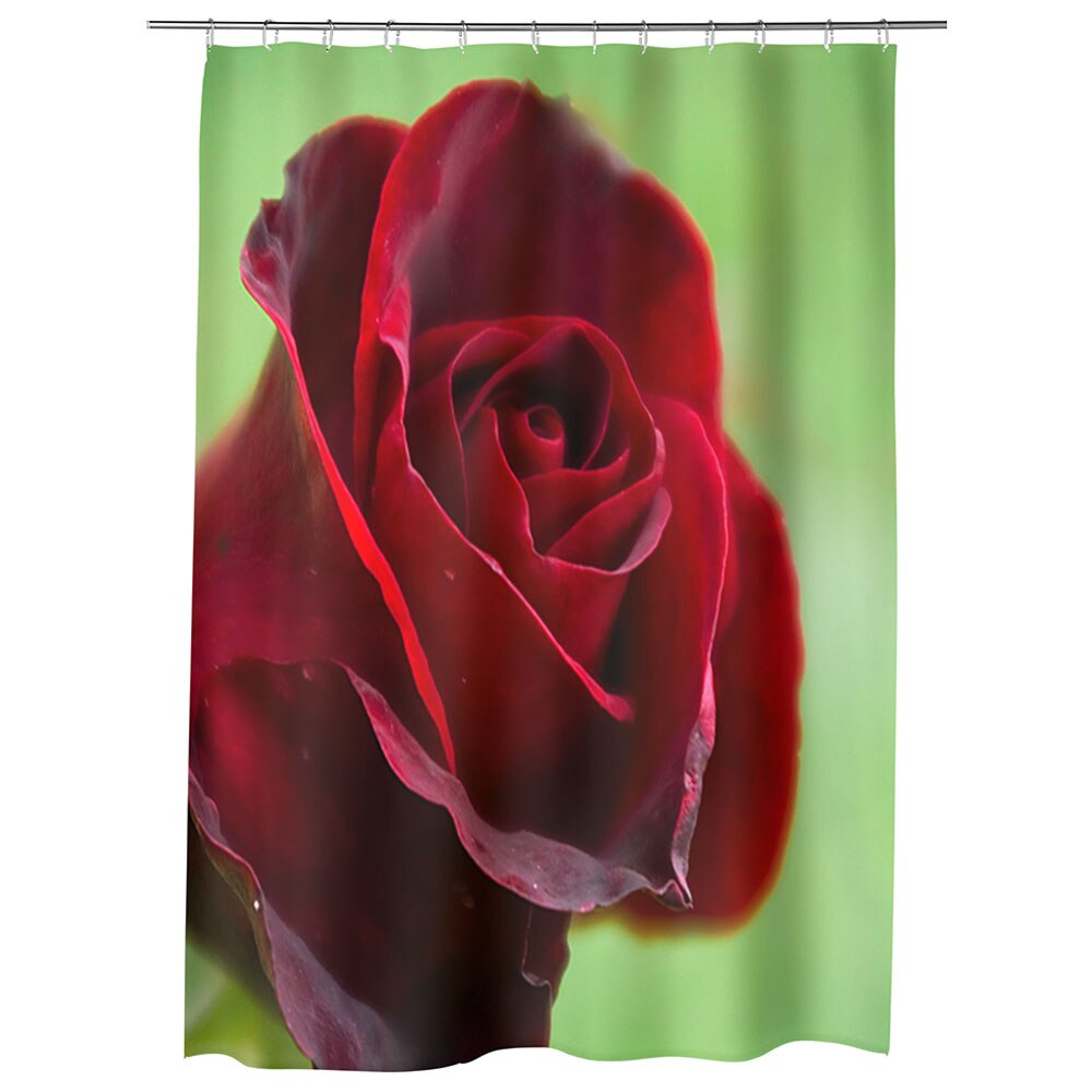 Perdea Dus, Cada, pentru Baie, Heartwork, Fir rosu de trandafir, Model Multicolor, Decoratiuni Baie, 150 x 200 cm