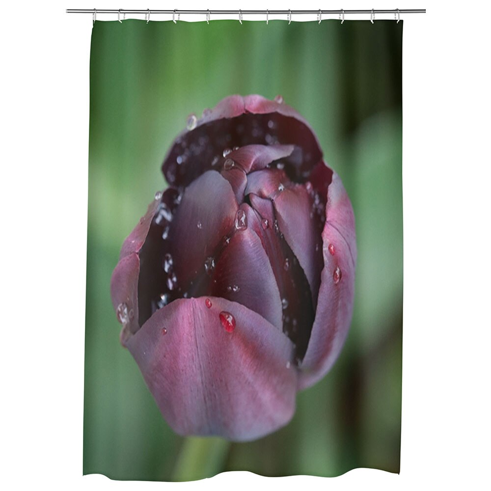 Perdea Dus, Cada, pentru Baie, Heartwork, Lalea neagra, Model Multicolor, Decoratiuni Baie, 150 x 200 cm