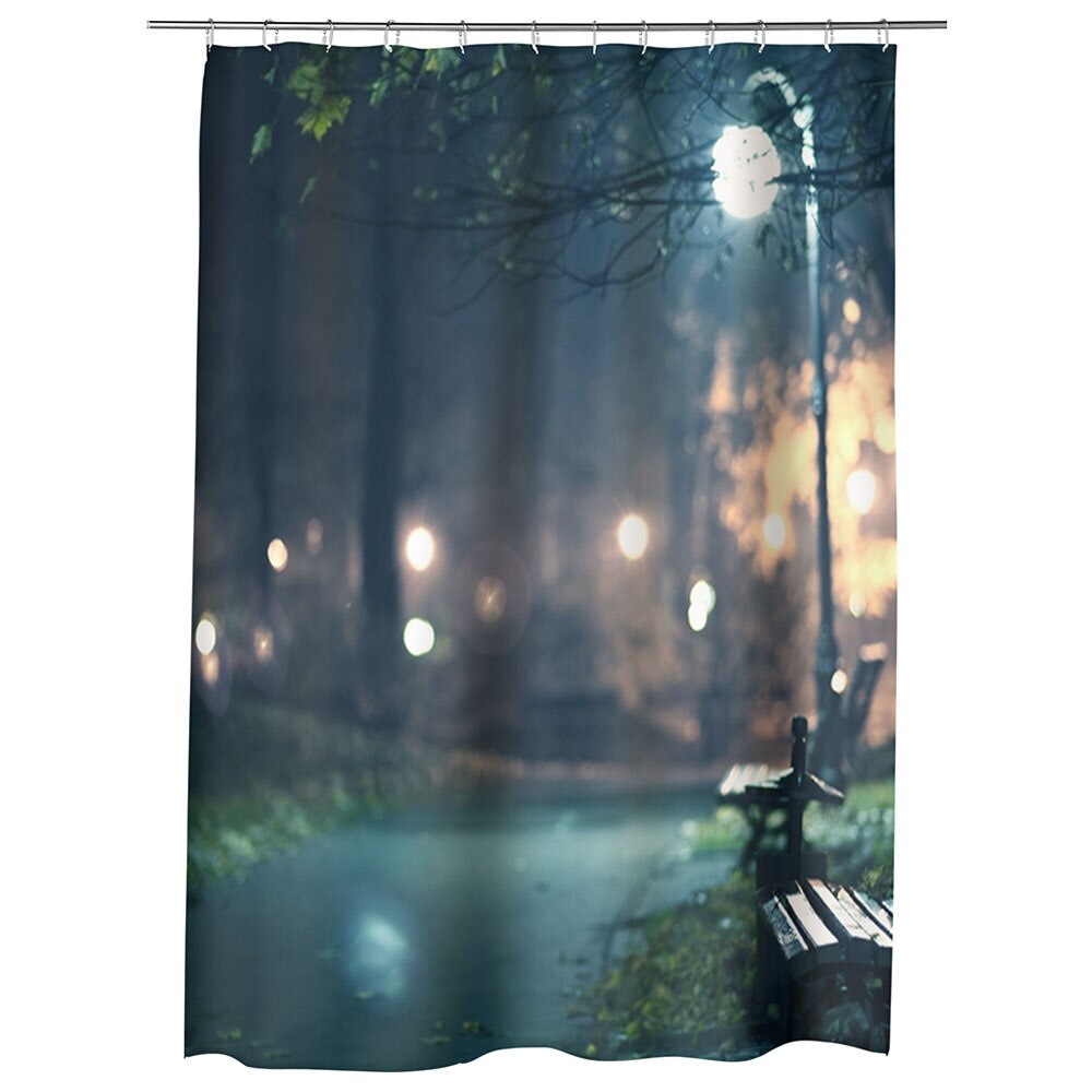 Perdea Dus, Cada, pentru Baie, Heartwork, In parc, Model Multicolor, Decoratiuni Baie, 150 x 200 cm