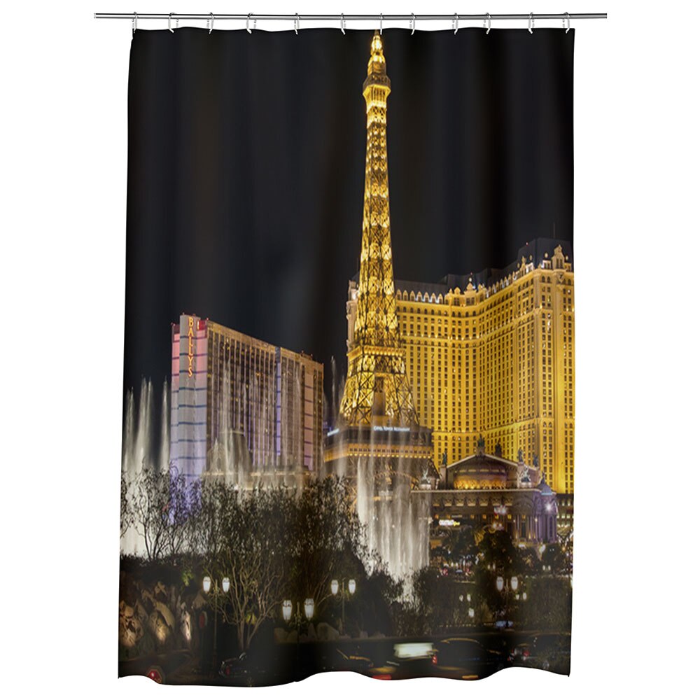 Perdea Dus, Cada, pentru Baie, Heartwork, Las Vegas, Model Multicolor, Decoratiuni Baie, 150 x 200 cm