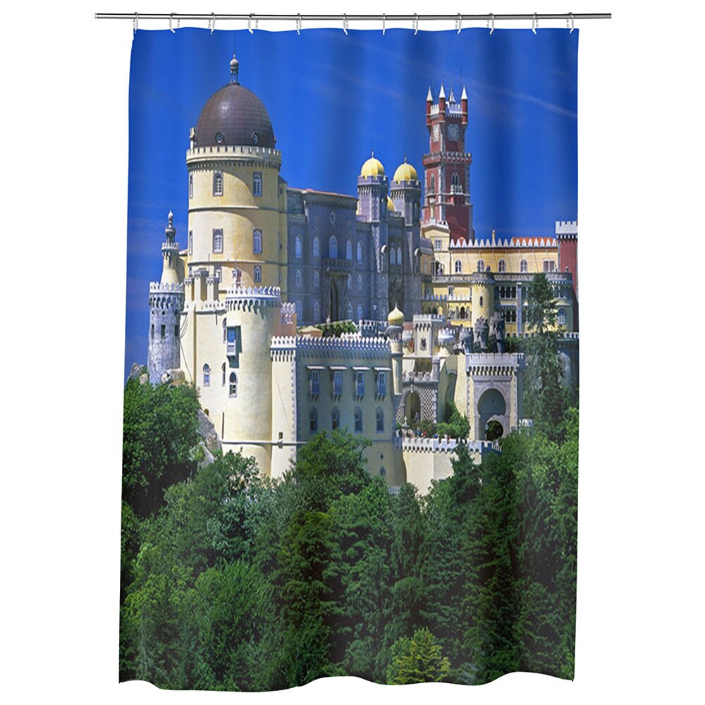 Perdea Dus, Cada, pentru Baie, Heartwork, Palatul National The Pena, Model Multicolor, Decoratiuni Baie, 150 x 200 cm