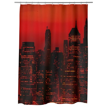 Perdea Dus, Cada, pentru Baie, Heartwork, Cer rosu in New York, Model Multicolor, Decoratiuni Baie, 150 x 200 cm Perdea Dus, Cada, pentru Baie, Heartwork, Cer rosu in New York, Model Multicolor, Decoratiuni Baie, 150 x 200 cm