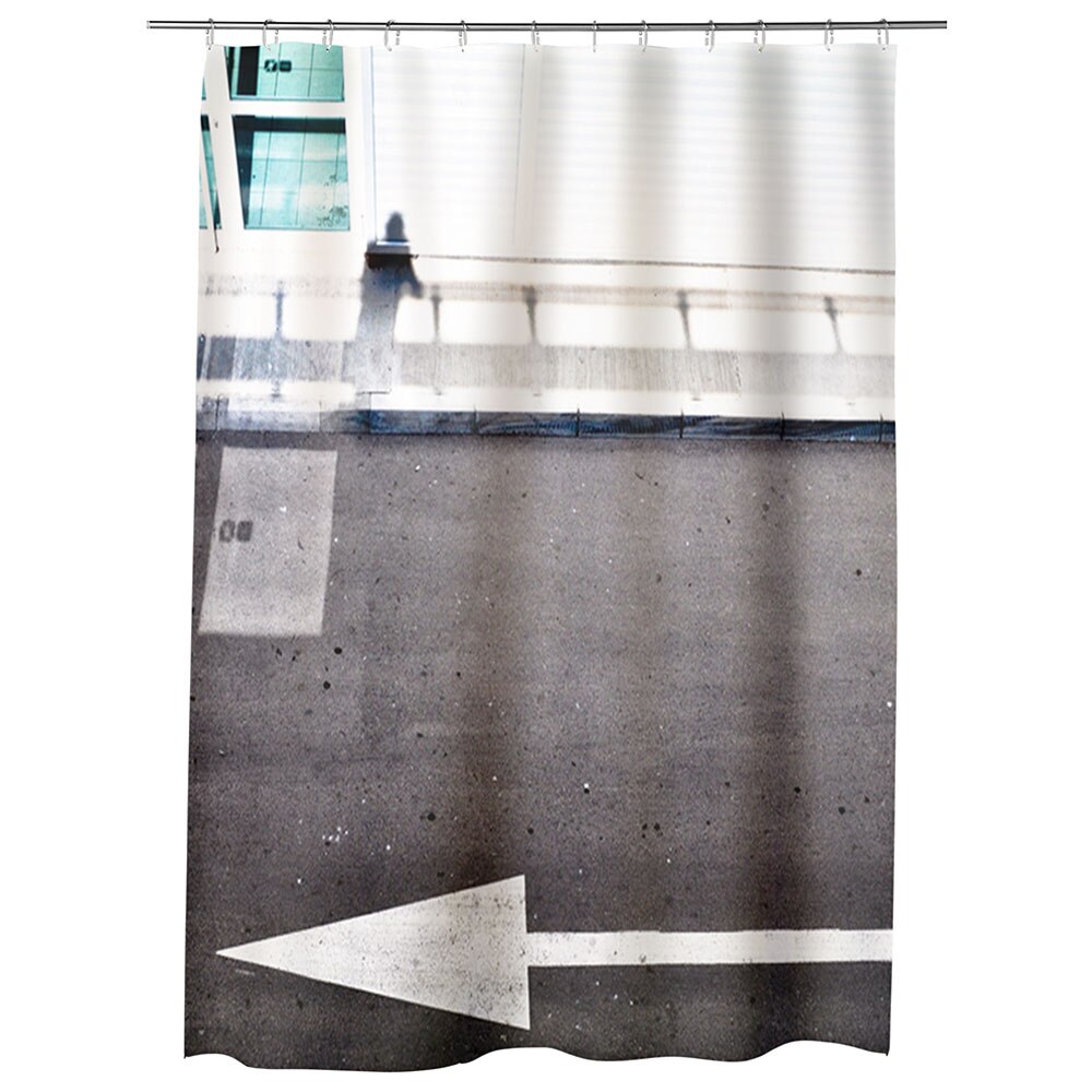 Perdea Dus, Cada, pentru Baie, Heartwork, Strada cu sens unic, Model Multicolor, Decoratiuni Baie, 150 x 200 cm