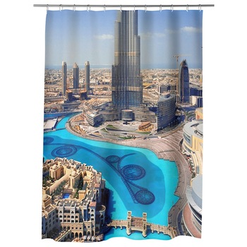 Perdea Dus, Cada, pentru Baie, Heartwork, Emiratele Arabe Unite, Model Multicolor, Decoratiuni Baie, 150 x 200 cm