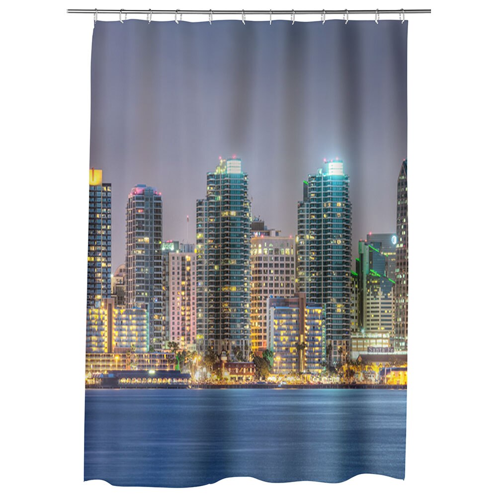 Perdea Dus, Cada, pentru Baie, Heartwork, San Diego1, Model Multicolor, Decoratiuni Baie, 150 x 200 cm