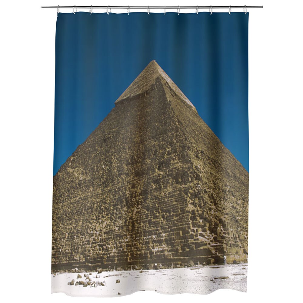 Perdea Dus, Cada, pentru Baie, Heartwork, Piramida din Giza Egipt, Model Multicolor, Decoratiuni Baie, 150 x 200 cm