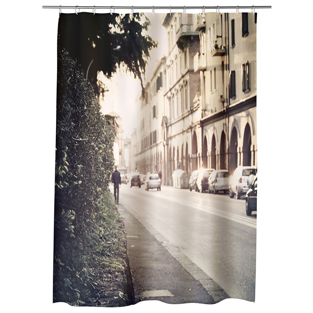 Perdea Dus, Cada, pentru Baie, Heartwork, Strada in Italia, Model Multicolor, Decoratiuni Baie, 150 x 200 cm