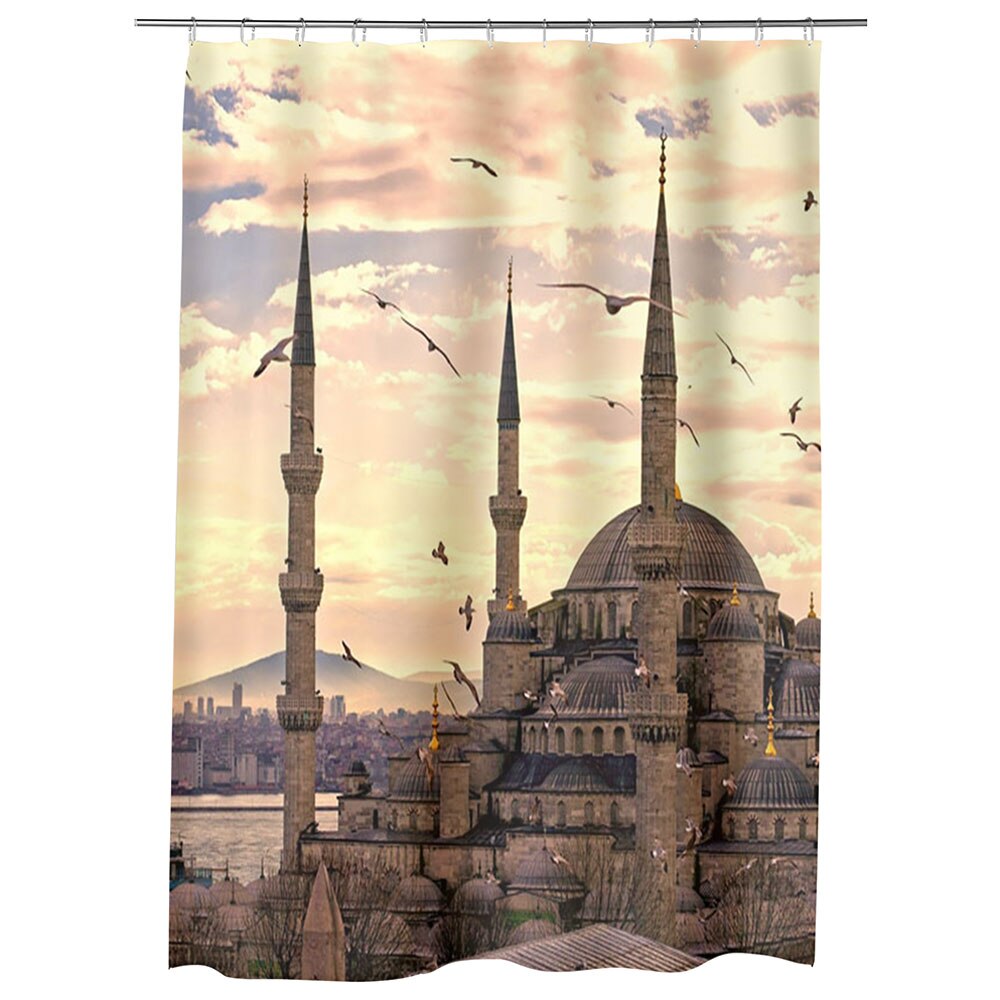 Perdea Dus, Cada, pentru Baie, Heartwork, Moscheea Sultan Ahmed Istanbul, Model Multicolor, Decoratiuni Baie, 150 x 200 cm
