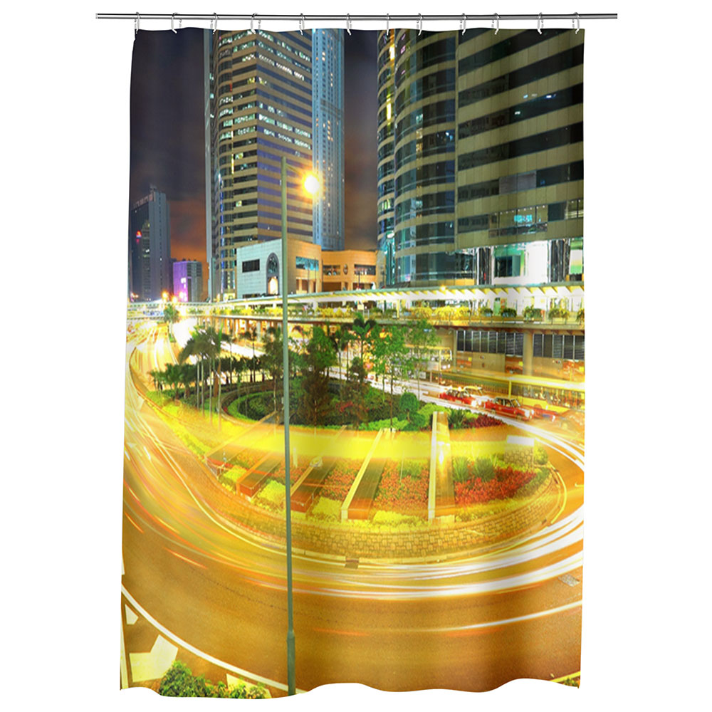 Perdea Dus, Cada, pentru Baie, Heartwork, Curba luminata, Model Multicolor, Decoratiuni Baie, 150 x 200 cm