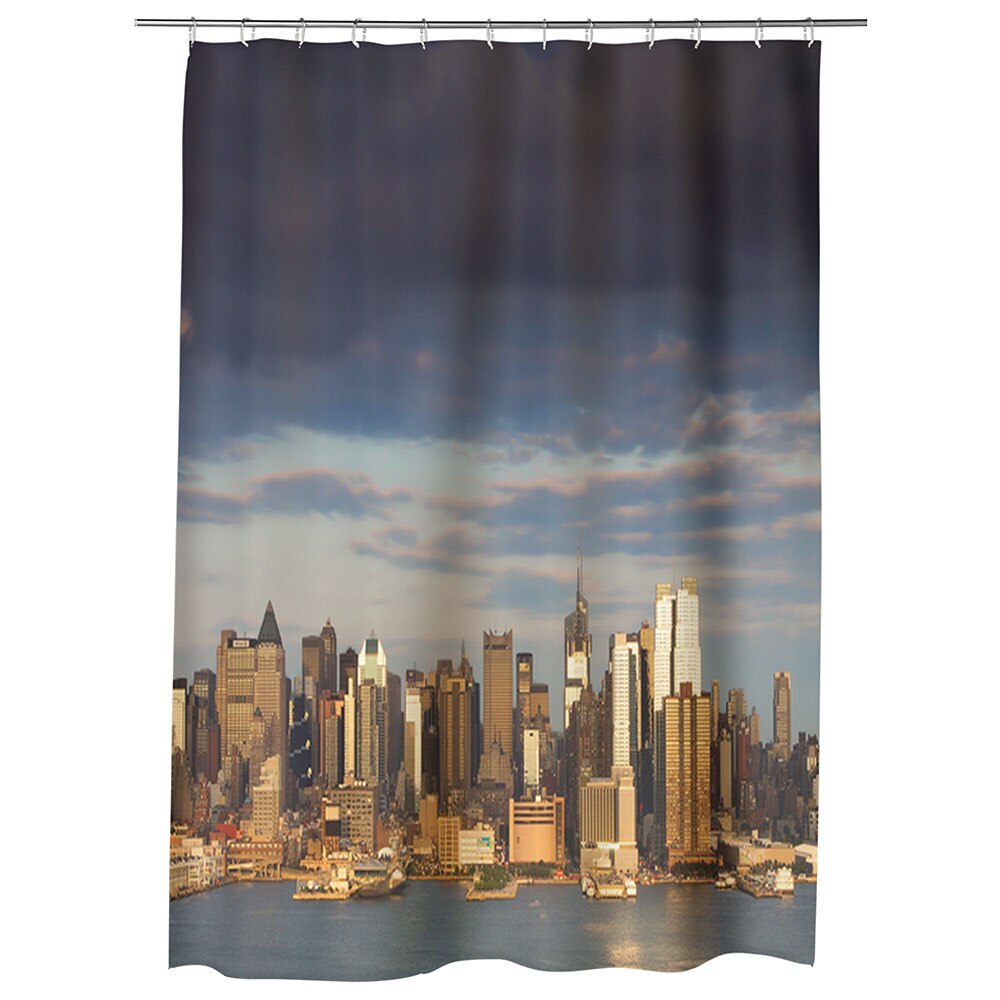 Perdea Dus, Cada, pentru Baie, Heartwork, New York5, Model Multicolor, Decoratiuni Baie, 150 x 200 cm
