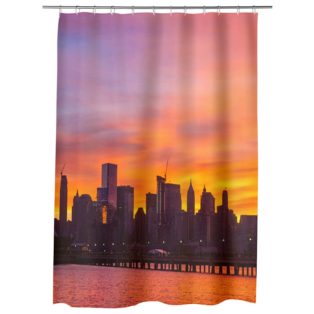 Perdea Dus, Cada, pentru Baie, Heartwork, New York4, Model Multicolor, Decoratiuni Baie, 150 x 200 cm