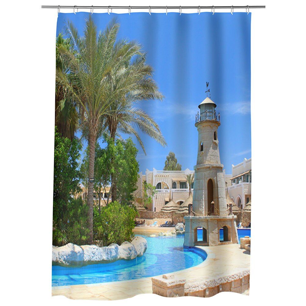 Perdea Dus, Cada, pentru Baie, Heartwork, Piscina, Model Multicolor, Decoratiuni Baie, 150 x 200 cm