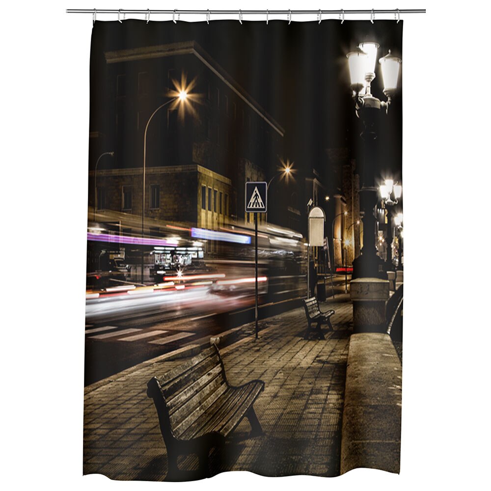 Perdea Dus, Cada, pentru Baie, Heartwork, Promenada, Model Multicolor, Decoratiuni Baie, 150 x 200 cm