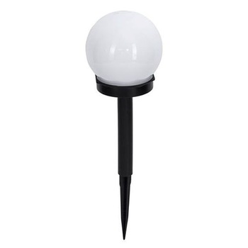Lampa solara LED, glob, plastic, H 38 cm, Lumina led alba Lampa solara LED, glob, plastic, H 38 cm, Lumina led alba