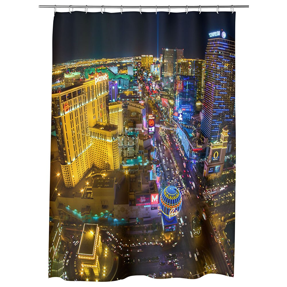 Perdea Dus, Cada, pentru Baie, Heartwork, Las Vegas SUA, Model Multicolor, Decoratiuni Baie, 150 x 200 cm