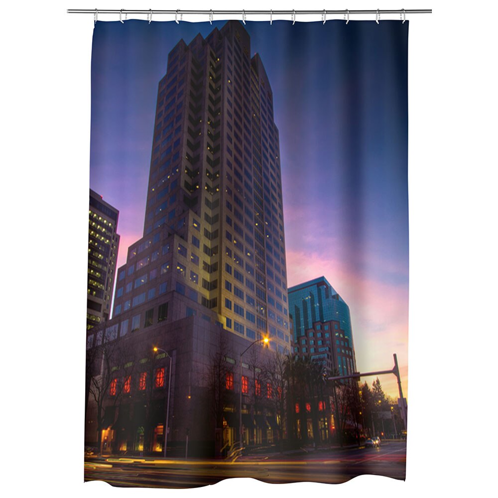 Perdea Dus, Cada, pentru Baie, Heartwork, Sacramento USA, Model Multicolor, Decoratiuni Baie, 150 x 200 cm