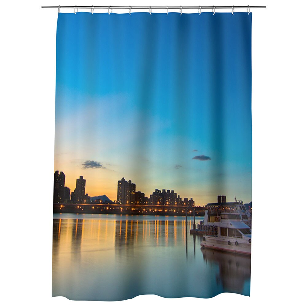 Perdea Dus, Cada, pentru Baie, Heartwork, Lumini de dupa-amiaza, Model Multicolor, Decoratiuni Baie, 150 x 200 cm