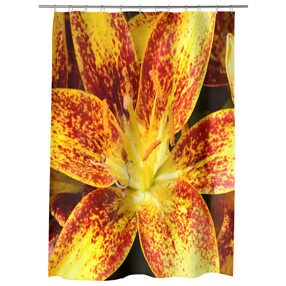 Perdea Dus, Cada, pentru Baie, Heartwork, Liliac asiatic, Model Multicolor, Decoratiuni Baie, 150 x 200 cm