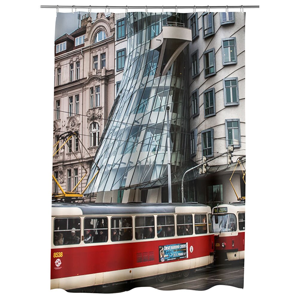 Perdea Dus, Cada, pentru Baie, Heartwork, Scurgerea timpului, Model Multicolor, Decoratiuni Baie, 150 x 200 cm