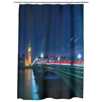 Perdea Dus, Cada, pentru Baie, Heartwork, Pod in Londra, Model Multicolor, Decoratiuni Baie, 150 x 200 cm Perdea Dus, Cada, pentru Baie, Heartwork, Pod in Londra, Model Multicolor, Decoratiuni Baie, 150 x 200 cm