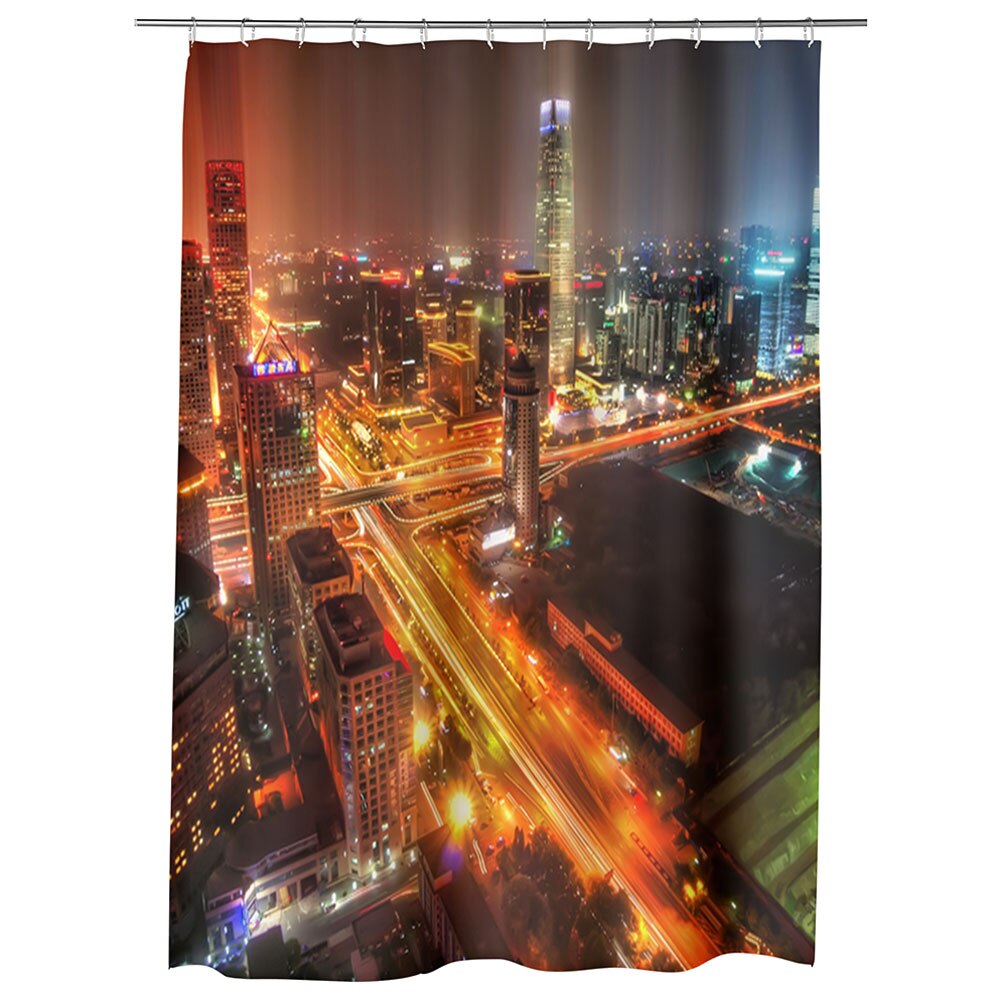Perdea Dus, Cada, pentru Baie, Heartwork, Beijing dupa ploaie China, Model Multicolor, Decoratiuni Baie, 150 x 200 cm