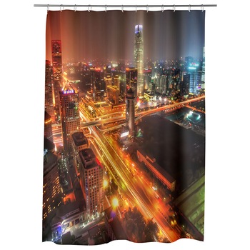 Perdea Dus, Cada, pentru Baie, Heartwork, Beijing dupa ploaie China, Model Multicolor, Decoratiuni Baie, 150 x 200 cm Perdea Dus, Cada, pentru Baie, Heartwork, Beijing dupa ploaie China, Model Multicolor, Decoratiuni Baie, 150 x 200 cm