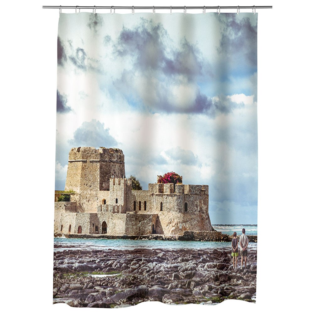 Perdea Dus, Cada, pentru Baie, Heartwork, Insula Coronado, Model Multicolor, Decoratiuni Baie, 150 x 200 cm