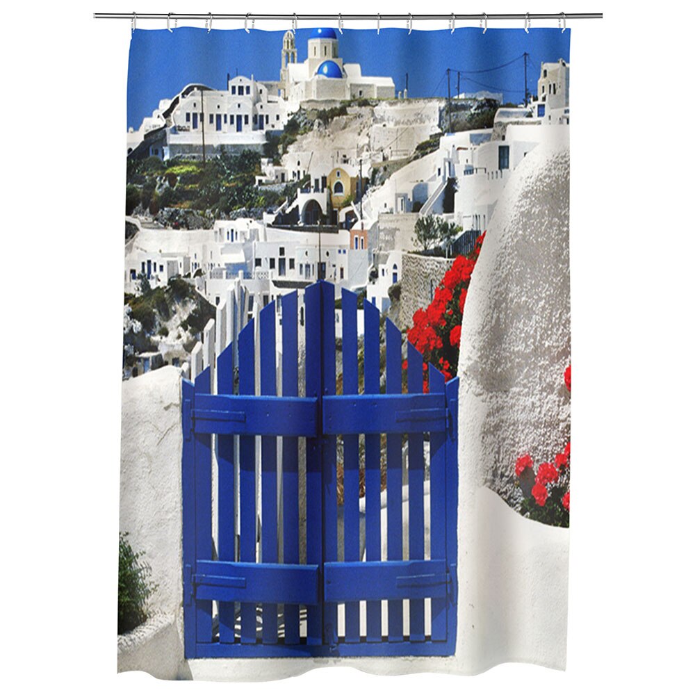 Perdea Dus, Cada, pentru Baie, Heartwork, In Grecia, Model Multicolor, Decoratiuni Baie, 150 x 200 cm