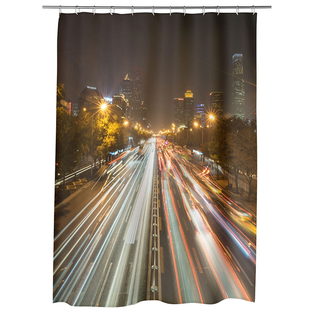 Perdea Dus, Cada, pentru Baie, Heartwork, Trafic in Beijing China, Model Multicolor, Decoratiuni Baie, 150 x 200 cm