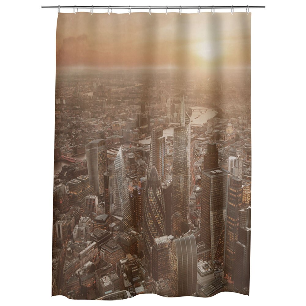 Perdea Dus, Cada, pentru Baie, Heartwork, Londra Regatul Unit Sepia, Model Multicolor, Decoratiuni Baie, 150 x 200 cm