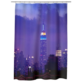 Perdea Dus, Cada, pentru Baie, Heartwork, Cladirea Empire State noaptea, Model Multicolor, Decoratiuni Baie, 150 x 200 cm Perdea Dus, Cada, pentru Baie, Heartwork, Cladirea Empire State noaptea, Model Multicolor, Decoratiuni Baie, 150 x 200 cm