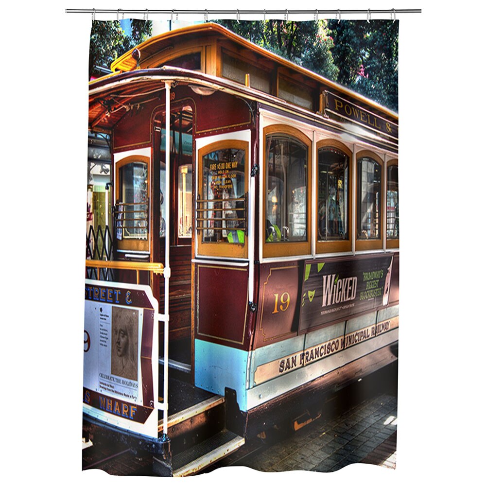 Perdea Dus, Cada, pentru Baie, Heartwork, In San Francisco, Model Multicolor, Decoratiuni Baie, 150 x 200 cm