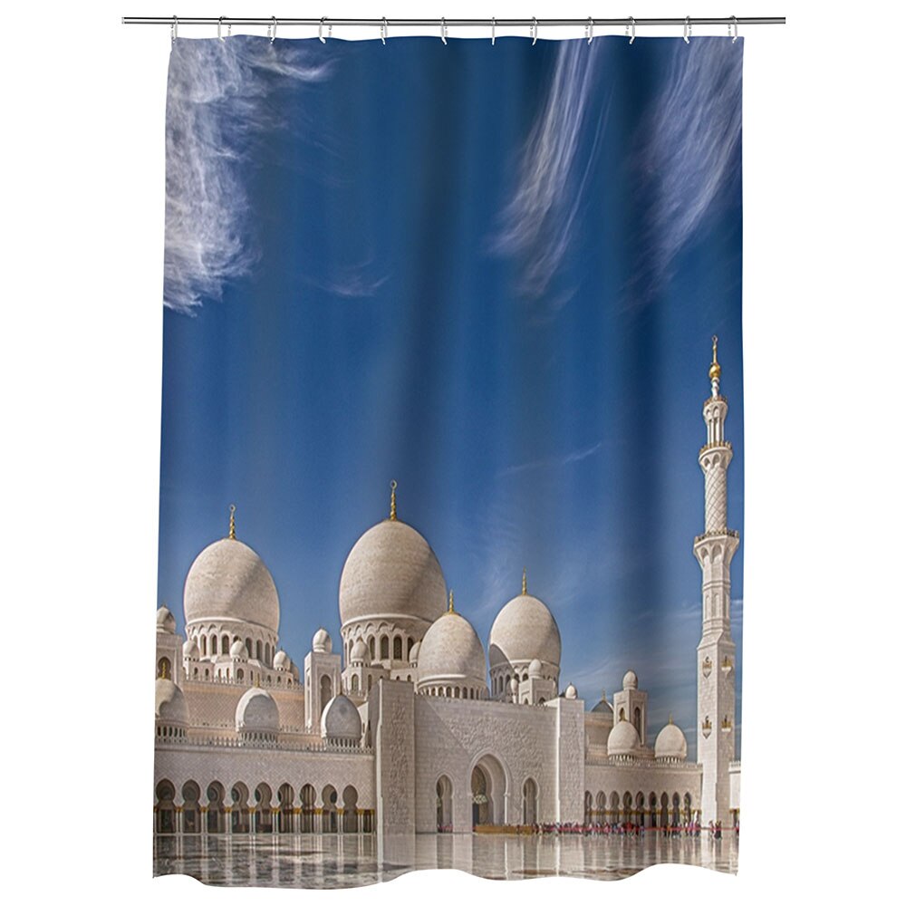 Perdea Dus, Cada, pentru Baie, Heartwork, Moschee in Abu Dhabi, Model Multicolor, Decoratiuni Baie, 150 x 200 cm