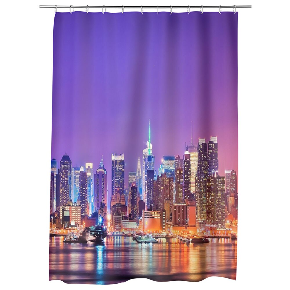 Perdea Dus, Cada, pentru Baie, Heartwork, New York3, Model Multicolor, Decoratiuni Baie, 150 x 200 cm