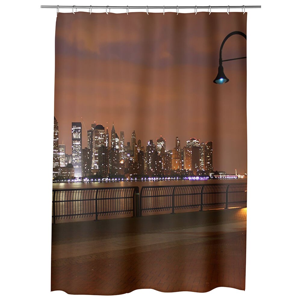 Perdea Dus, Cada, pentru Baie, Heartwork, Murmurul Orasului, Model Multicolor, Decoratiuni Baie, 150 x 200 cm