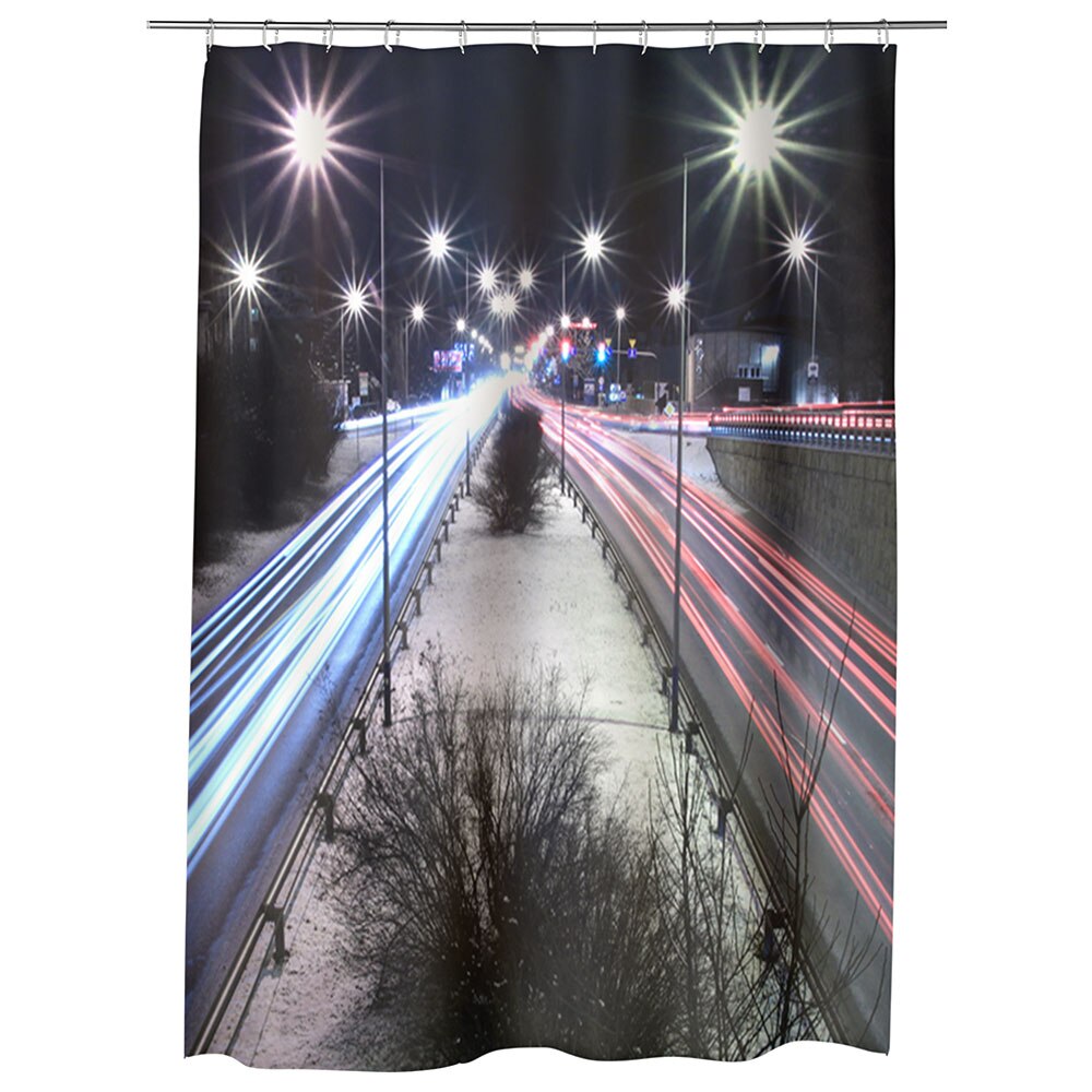 Perdea Dus, Cada, pentru Baie, Heartwork, Sosea in oras, Model Multicolor, Decoratiuni Baie, 150 x 200 cm