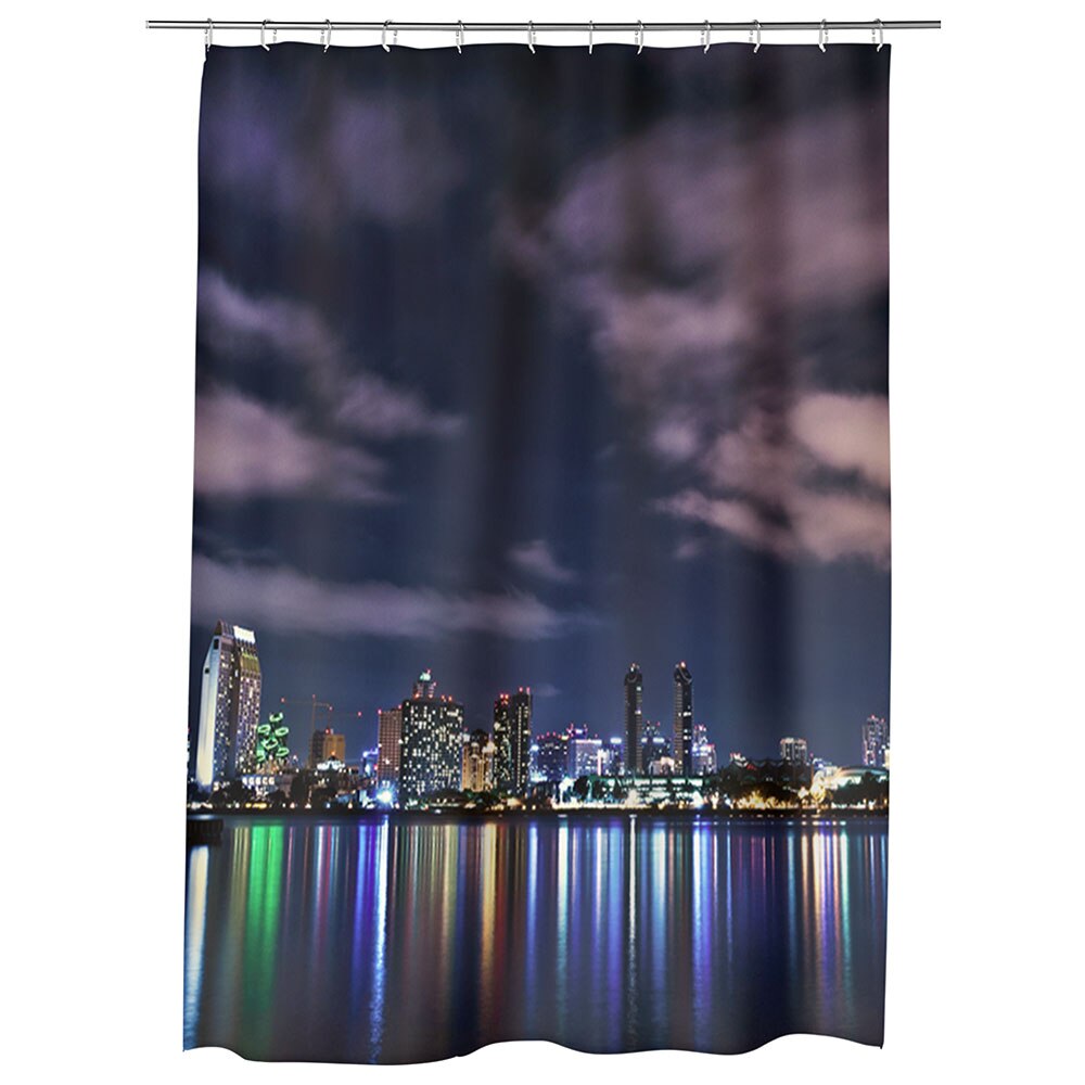 Perdea Dus, Cada, pentru Baie, Heartwork, Cerul Londrei, Model Multicolor, Decoratiuni Baie, 150 x 200 cm