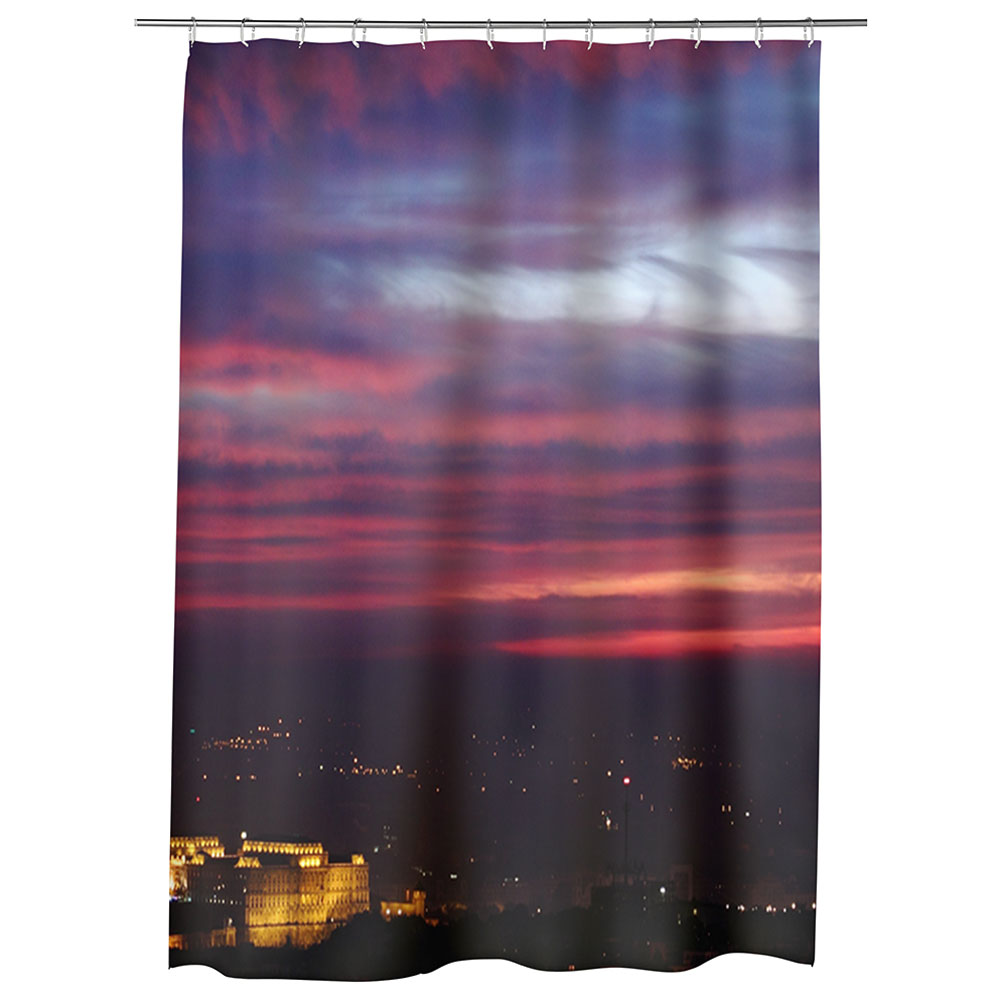 Perdea Dus, Cada, pentru Baie, Heartwork, Pe inserate, Model Multicolor, Decoratiuni Baie, 150 x 200 cm