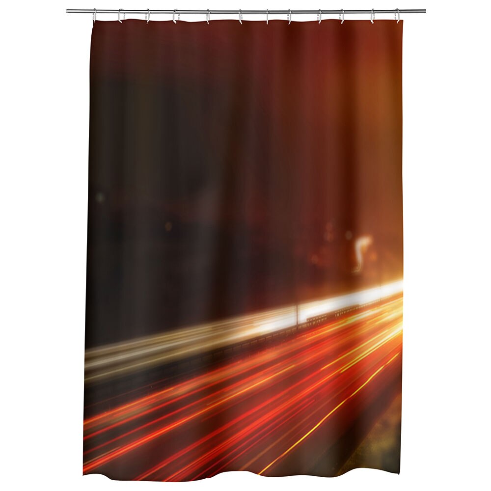 Perdea Dus, Cada, pentru Baie, Heartwork, Trafic pe sosea, Model Multicolor, Decoratiuni Baie, 150 x 200 cm