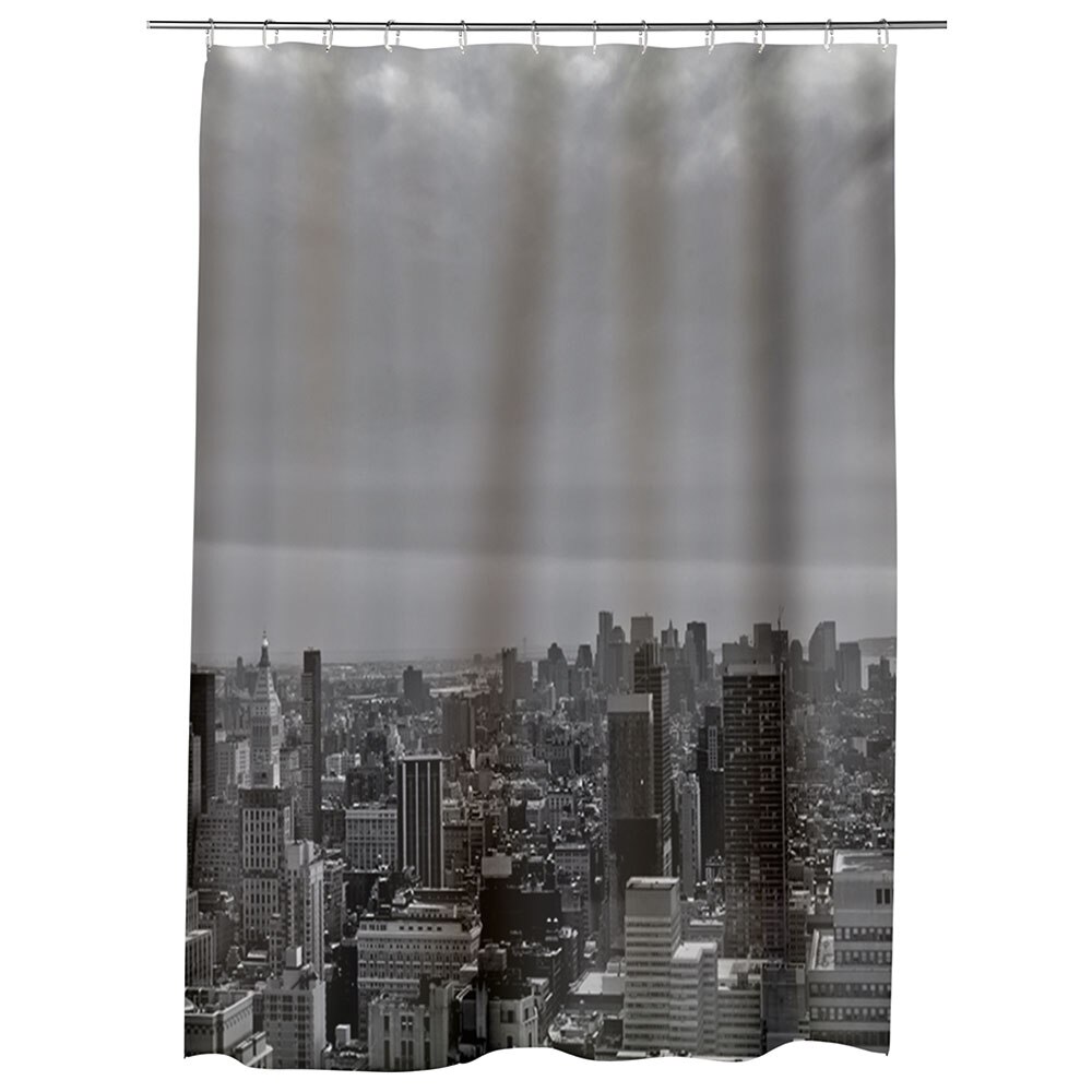 Perdea Dus, Cada, pentru Baie, Heartwork, In centrul New York ului, Model Multicolor, Decoratiuni Baie, 150 x 200 cm