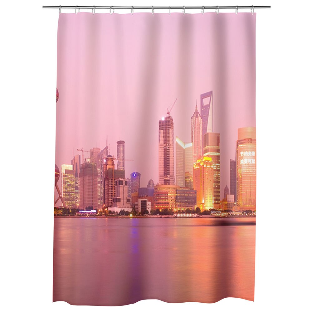 Perdea Dus, Cada, pentru Baie, Heartwork, Shanghai in zare, Model Multicolor, Decoratiuni Baie, 150 x 200 cm