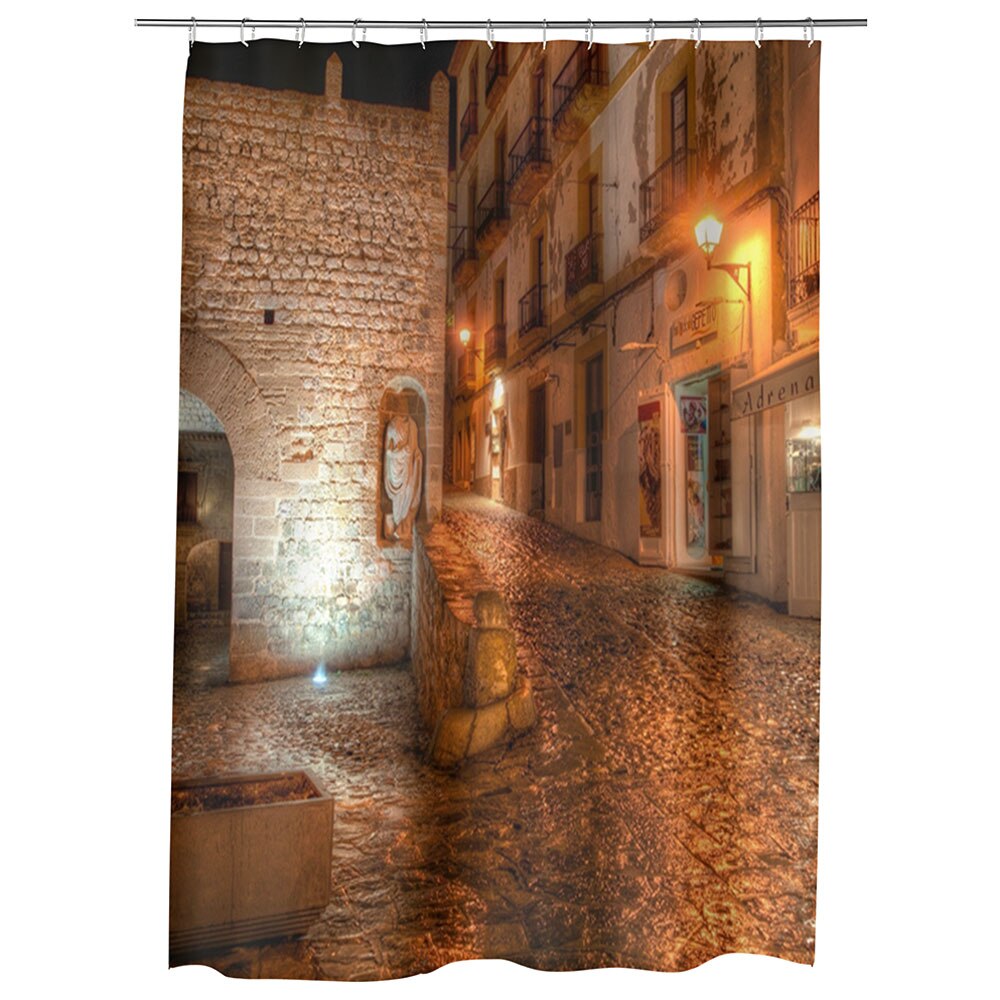 Perdea Dus, Cada, pentru Baie, Heartwork, Alee in Italia, Model Multicolor, Decoratiuni Baie, 150 x 200 cm