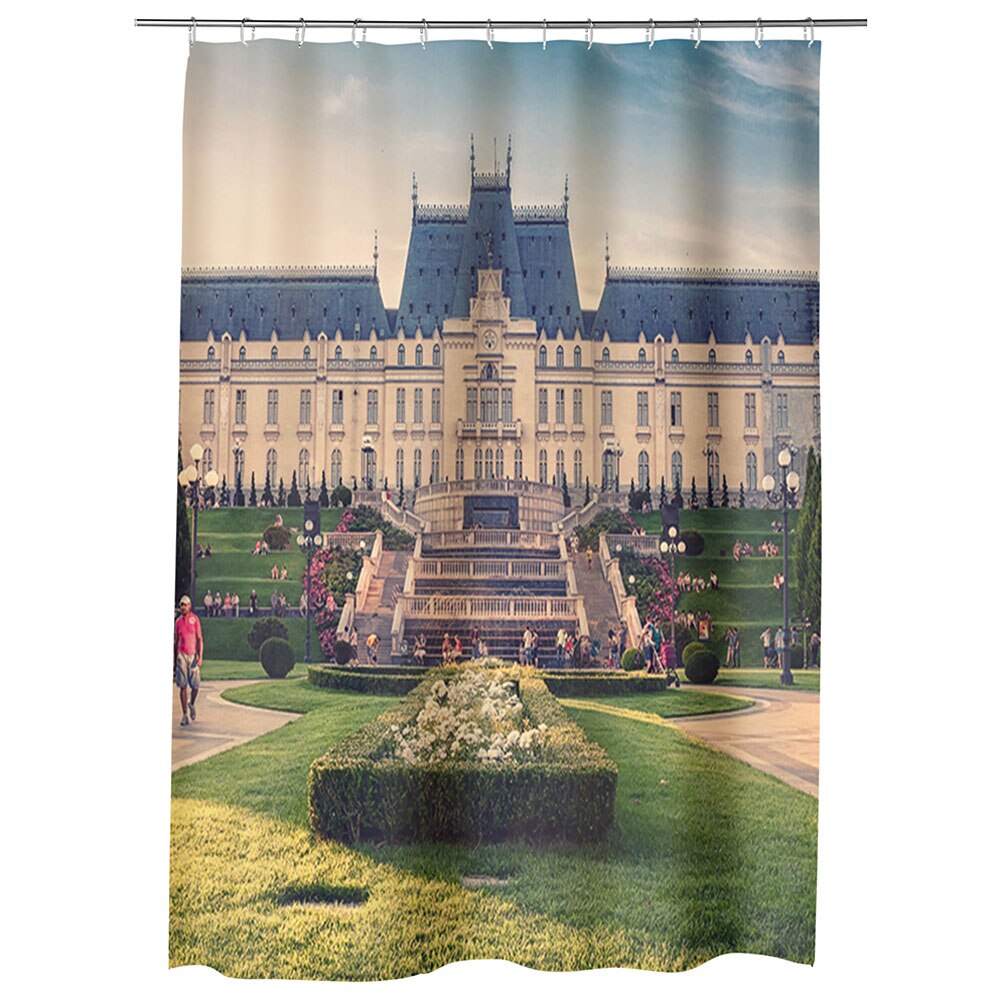 Perdea Dus, Cada, pentru Baie, Heartwork, Palatul Culturii din Iasi, Model Multicolor, Decoratiuni Baie, 150 x 200 cm