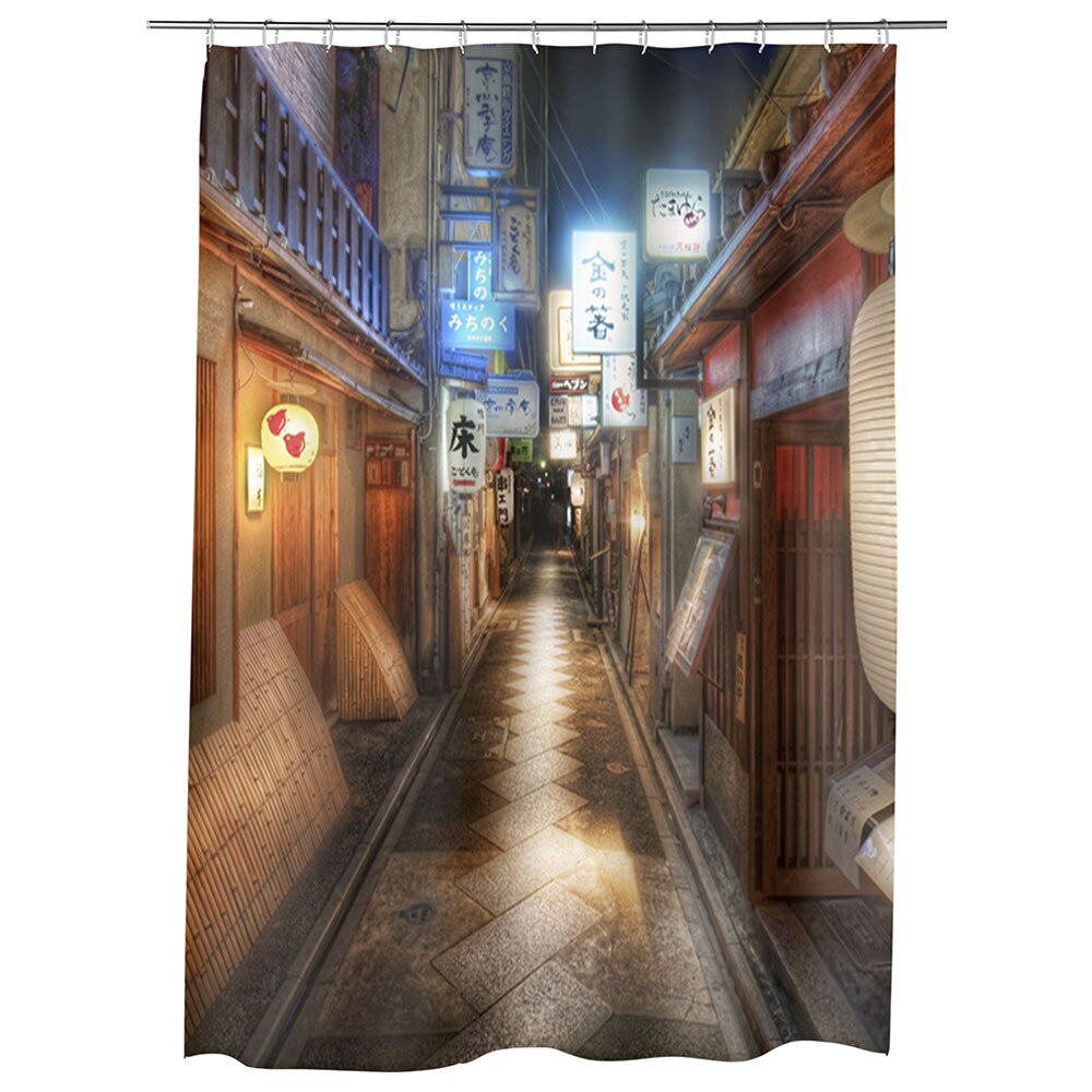 Perdea Dus, Cada, pentru Baie, Heartwork, Kyoto Japonia, Model Multicolor, Decoratiuni Baie, 150 x 200 cm